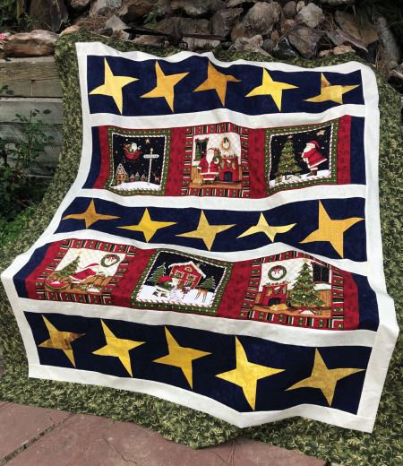 Bright Stars PDF Download Panel Quilt Pattern by Quilting Renditions