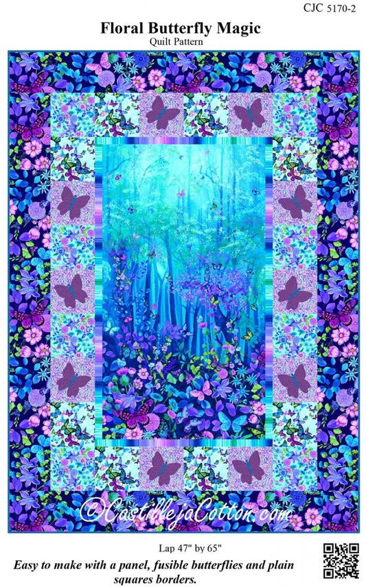 Floral Butterfly Magic Panel Quilt Pattern