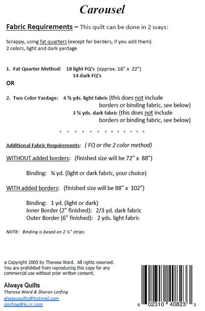 Carousel PDF Download Quilt Pattern by Always Quilts