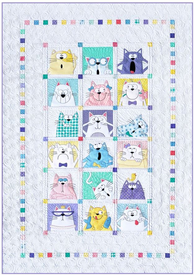 Cats PDF Download Quilt Pattern by Amy Bradley