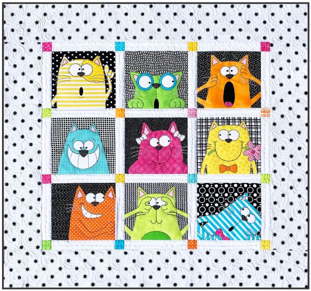 Cats PDF Download Quilt Pattern by Amy Bradley