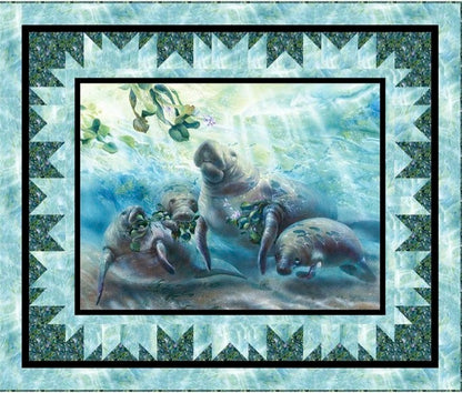 Center of Attention Manatees PDF Download Quilt Pattern by Pine Tree Country Quilts