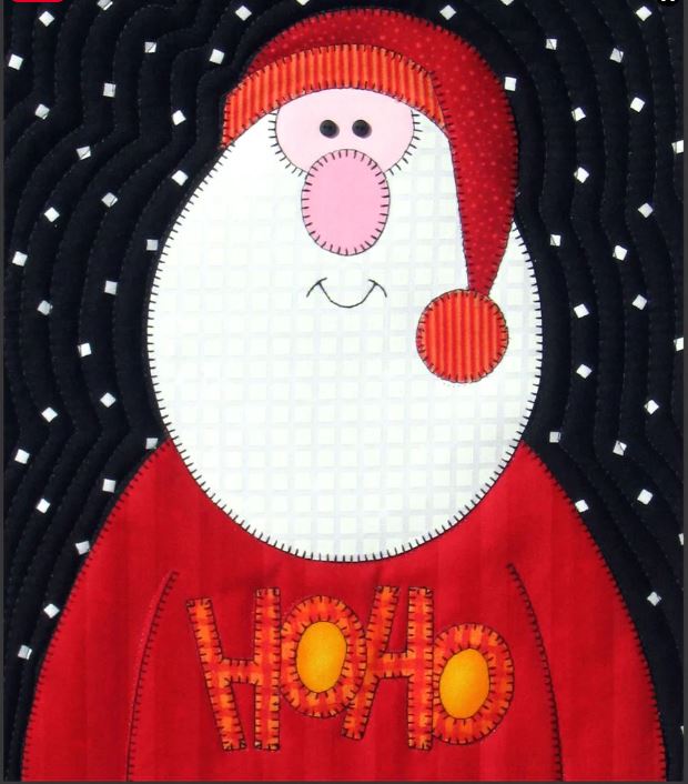 Christmas Mini Wall Hanging, Santa PDF Download Quilt Pattern by Amy Bradley