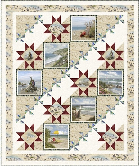 Coastal Stars PDF Download Quilt Pattern by Pine Tree Country Quilts