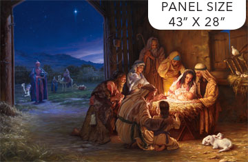 The Nativity Fabric Panel