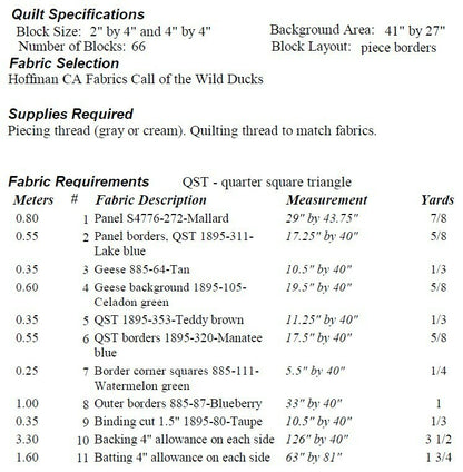 Duck Migration PDF Quilt Pattern by Castilleja Cotton