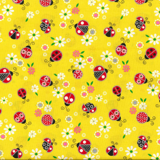 Lady Bug Novelty Print Fabric