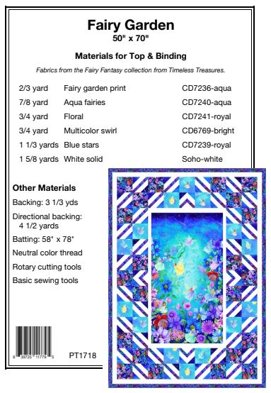 Timeless Treasure - Fantasy - Panel CD7236 Aqua Fairy Fantasy