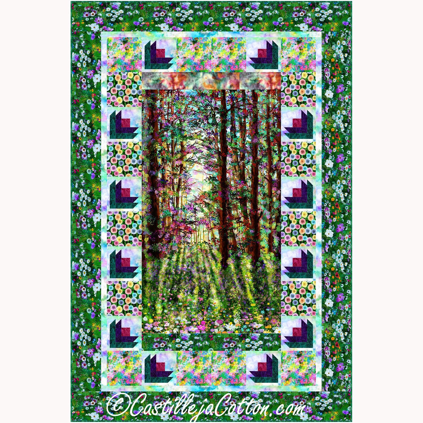 Floral Meadow PDF Quilt Pattern by Castilleja Cotton