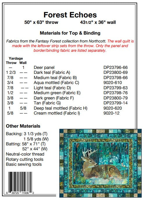 Forest Echoes PDF Download Quilt Pattern by Pine Tree Country Quilts