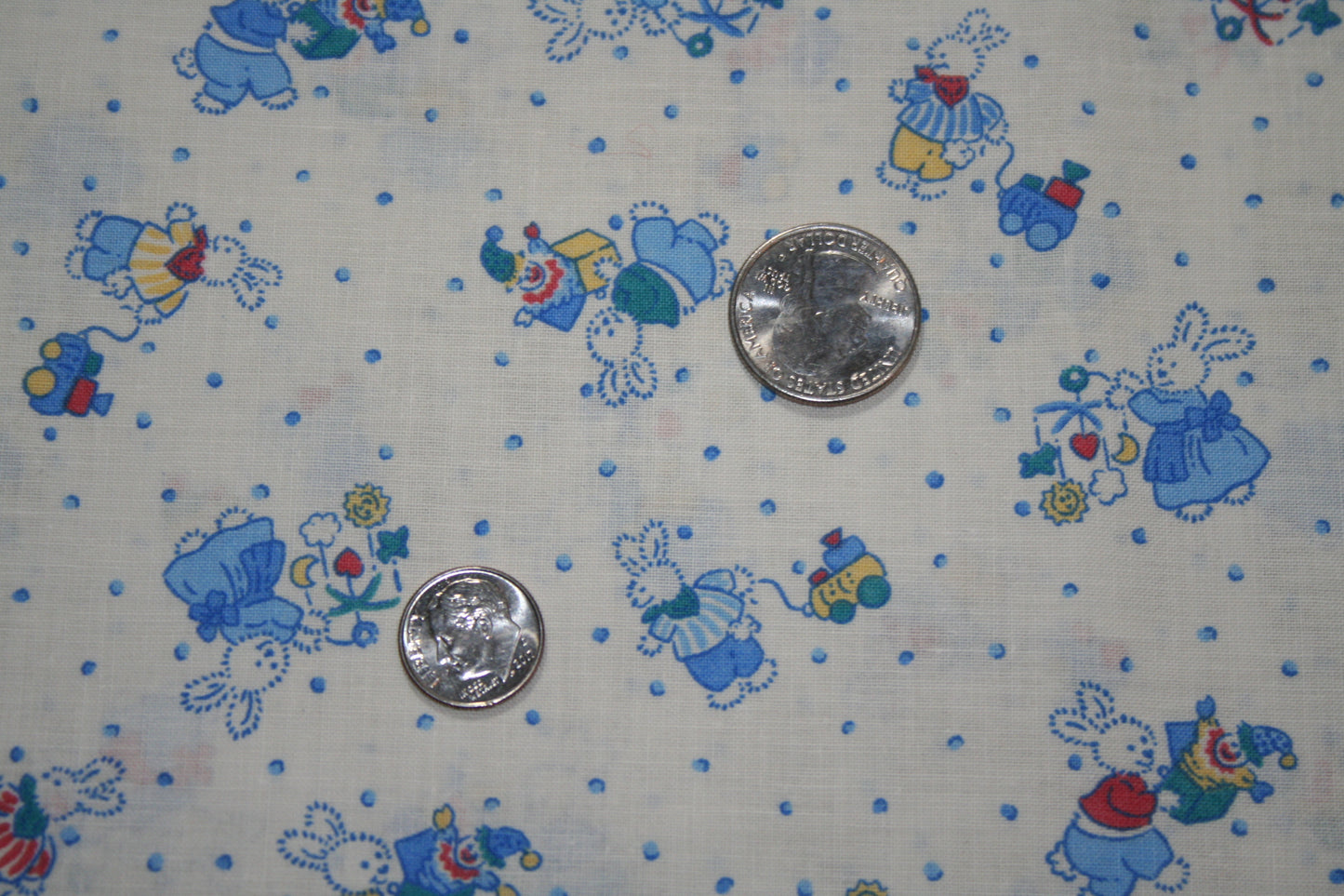 Vintage Bunny Cotton Quilting Fabric