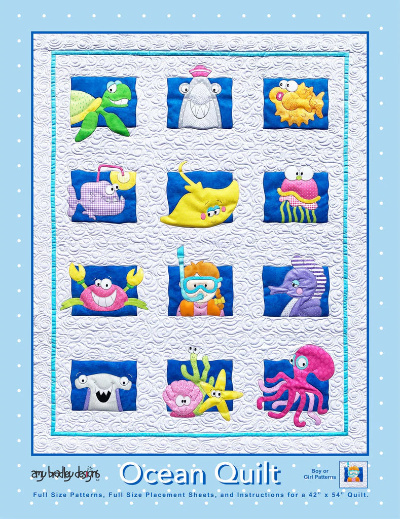 Ocean PDF Download Quilt Pattern by Amy Bradley