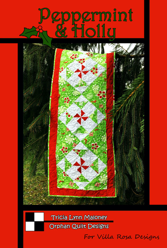 Peppermint and Holly PDF Quilt Pattern by Villa Rosa Designs