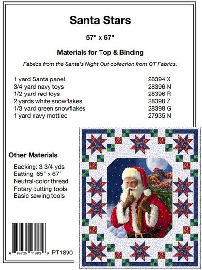 Santa Stars PDF Download Quilt Pattern by Pine Tree Country Quilts