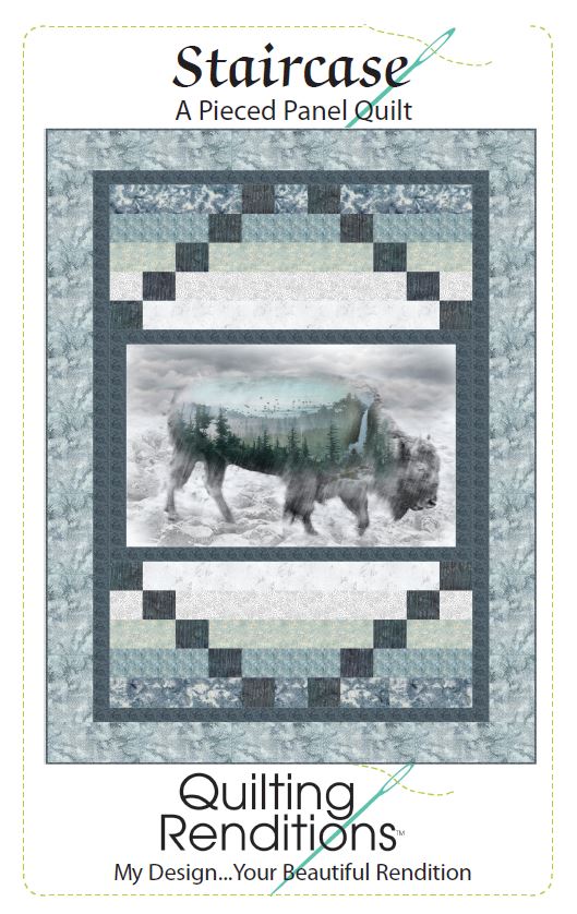 Staircase PDF Download Panel Quilt Pattern by Quilting Renditions
