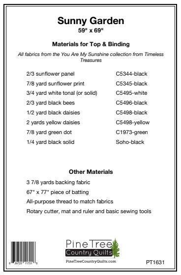 Sunny Garden PDF Download Quilt Pattern by Pine Tree Country Quilts