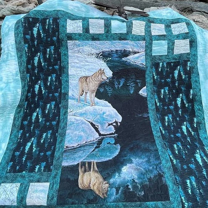 Triptych PDF Download Panel Quilt Pattern by Quilting Renditions