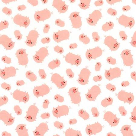 White Pigs by Timeless Treasures Cotton Quilting Fabric