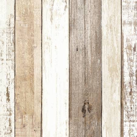 Weathered Wood Planks Cotton Fabric