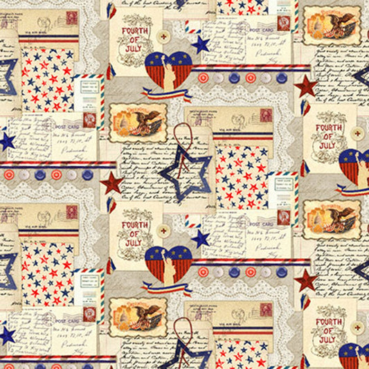 Patriotic Thoughts Fabric
