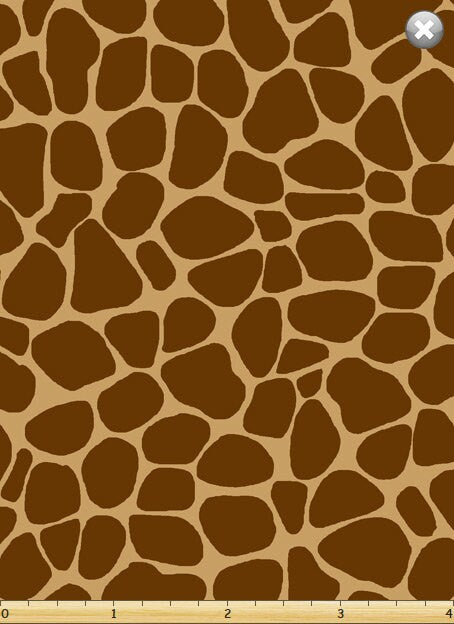 Zoe the Giraffe brown skin print Cotton Quilting Fabric by Susybee