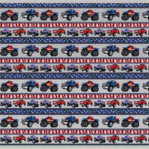 American Trucker Border Stripe fabric