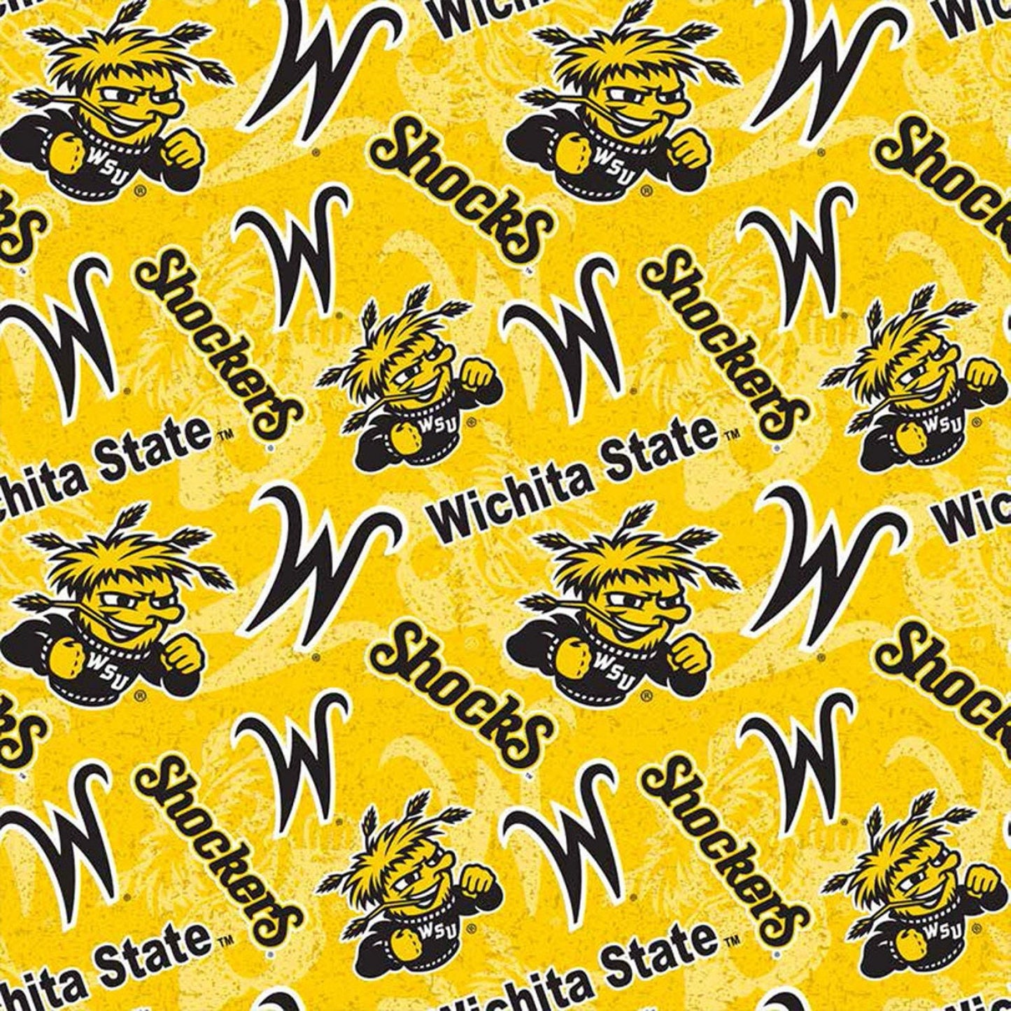 Wichita State University College, Shockers Cotton Quilting Fabric *