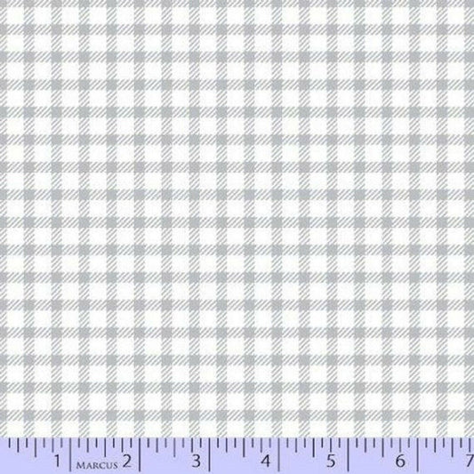 Metallic Silver Gingham fabric *